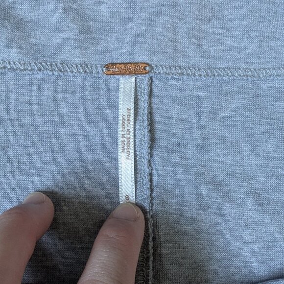 Free People, Looking Back Lace-Up Long Sleeve Top, Gray, Sz S - Picture 10 of 12